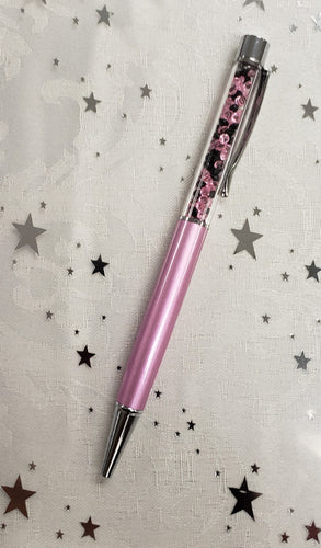 Pink and Black Sparkle Pen - PBSP-1