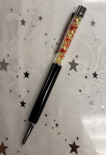 Black, Yellow and Red Sparkle Pen - BYRSP-1
