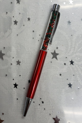 Red and Green Sparkle Pen - RGSP-1